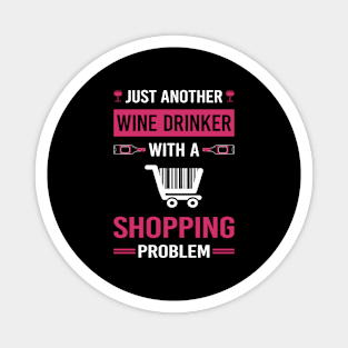 Wine Drinker Shopping Shopper Magnet